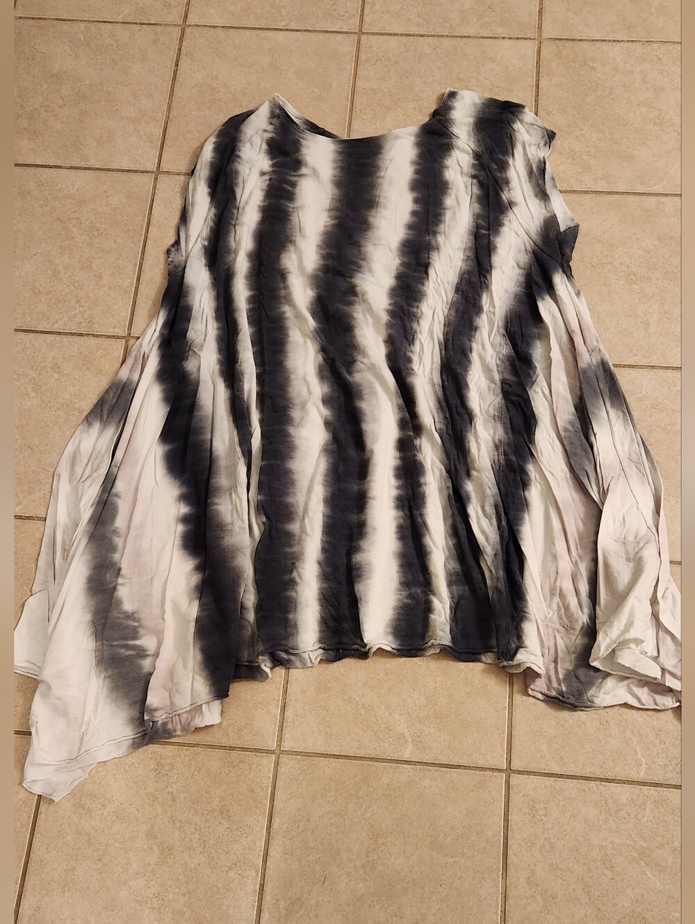 Free People Xl Or L Black And White Tie-Dye Midi Dress - Picture 6 of 11